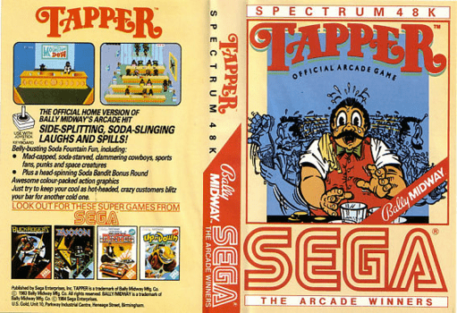 Tapper box art for ZX Spectrum